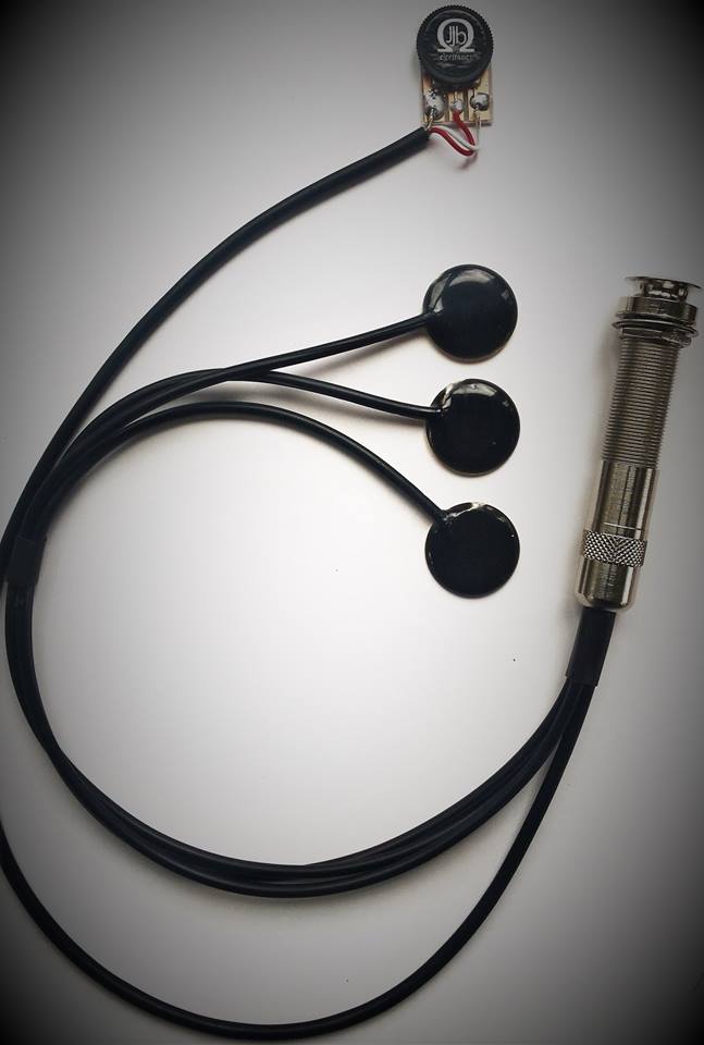 JJB Prestige 330 Acoustic Pickup WITH Volume Control, 20mm transducers